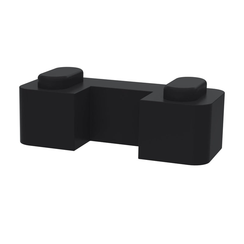 Nuie Wetroom Screen Retainer Support Foot - Satin Black